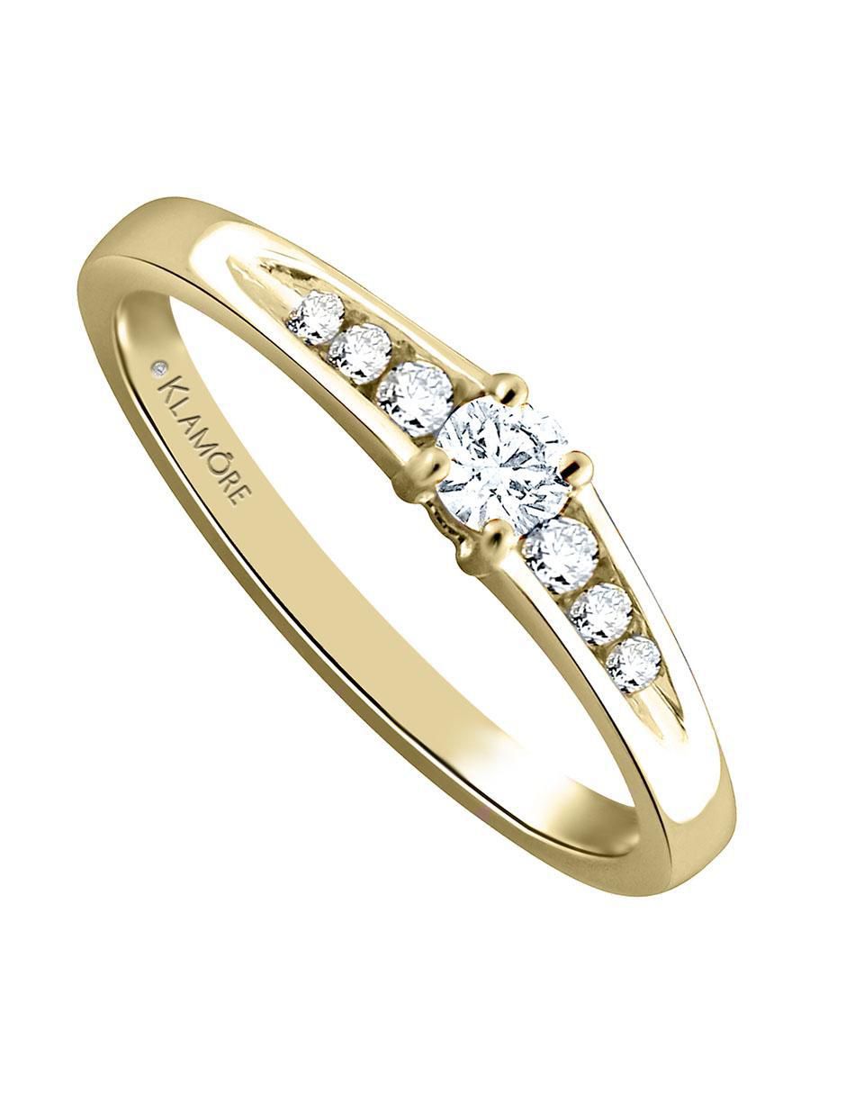 Solitario 14 k Gisel Dama diamante 5