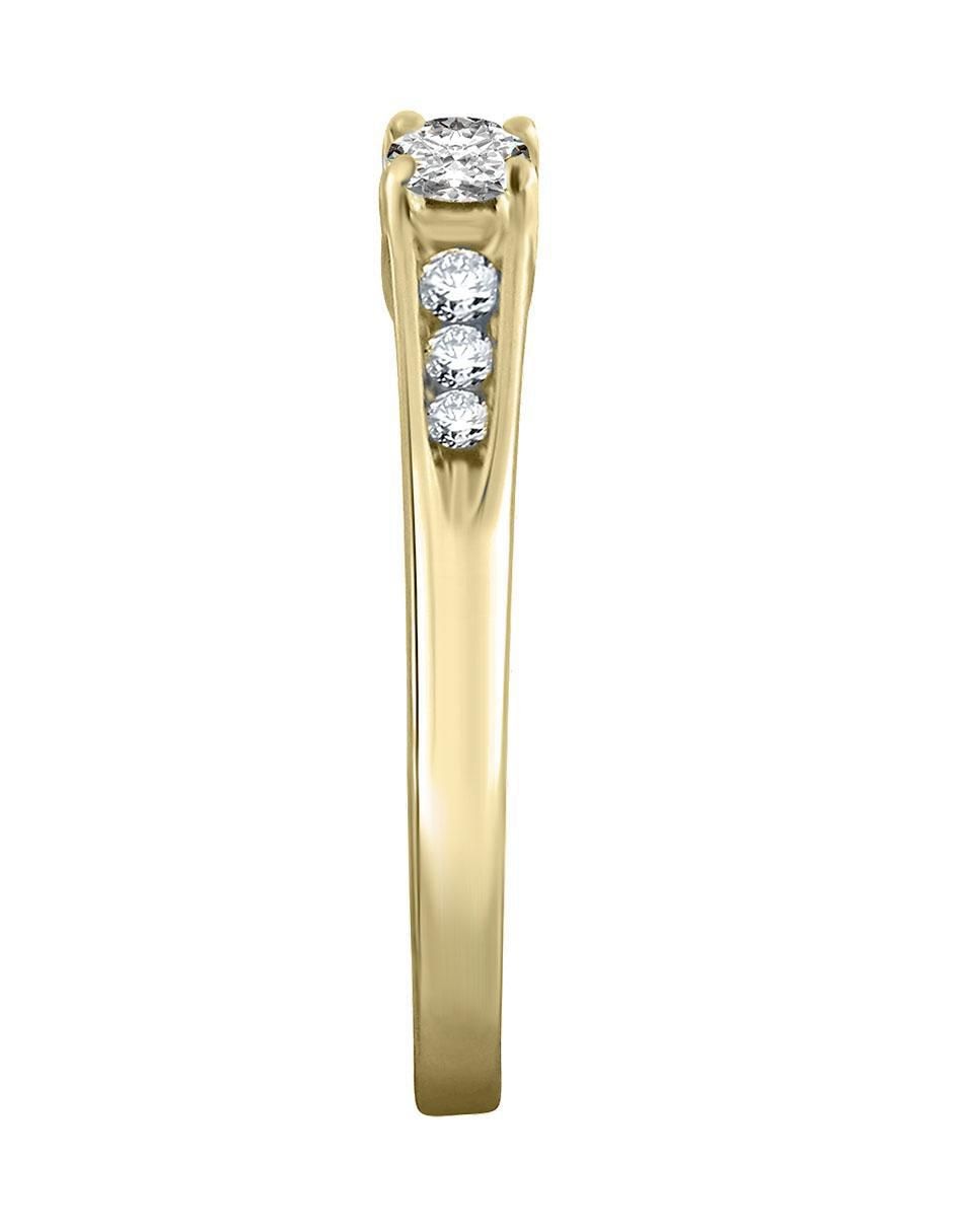 Solitario 14 k Gisel Dama diamante 4