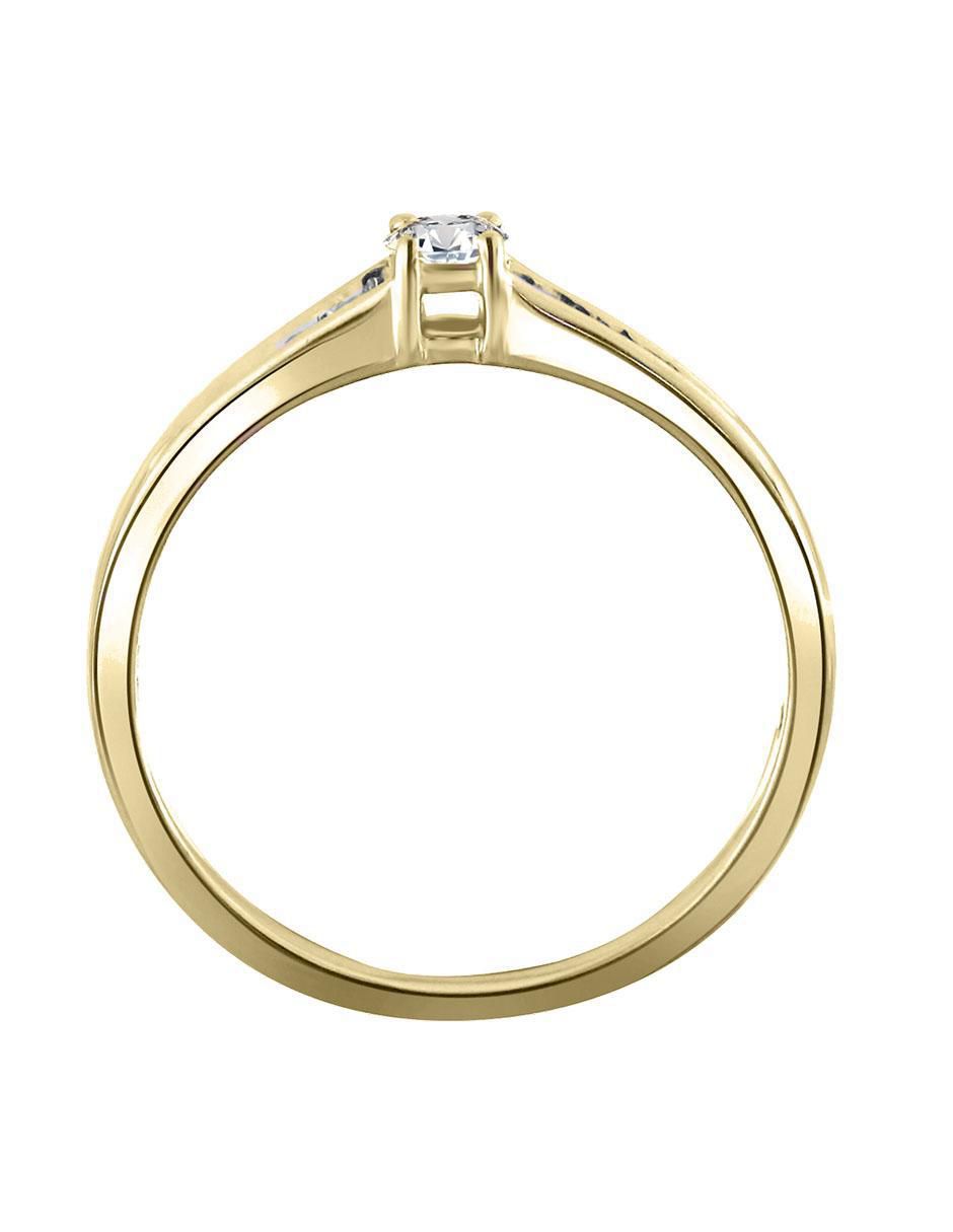 Solitario 14 k Gisel Dama diamante 3