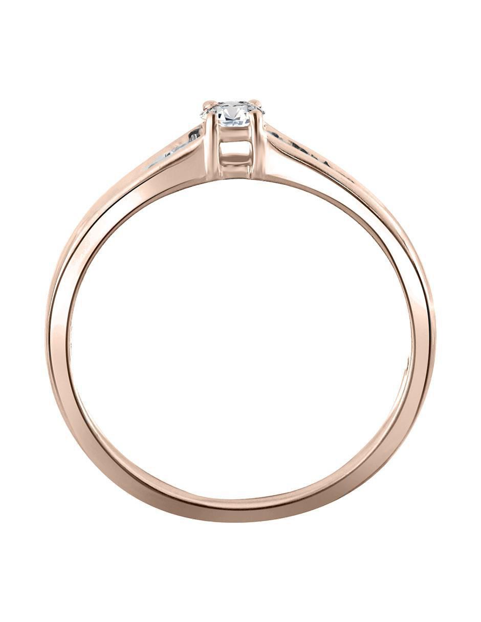 Solitario 14 k Gisel Dama diamante 4