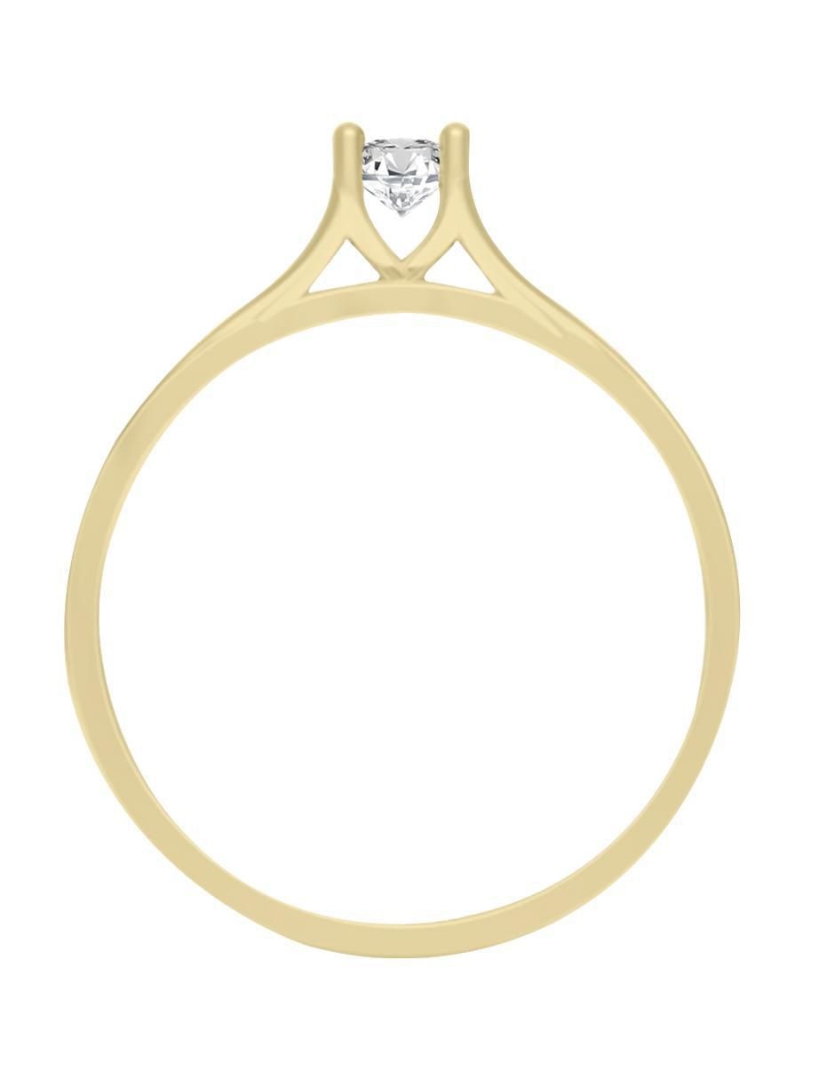 Solitario 14 k Evadne diamante 3