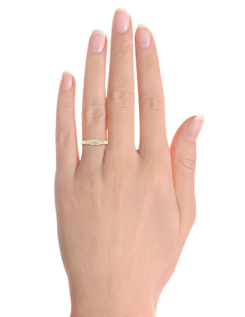 Solitario 14 k Evadne diamante 2