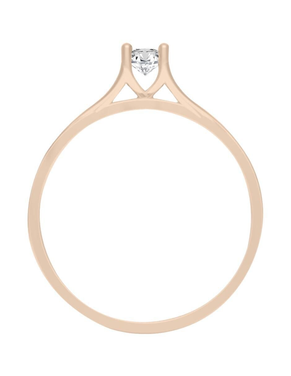 Solitario 14 k Evadne diamante 4