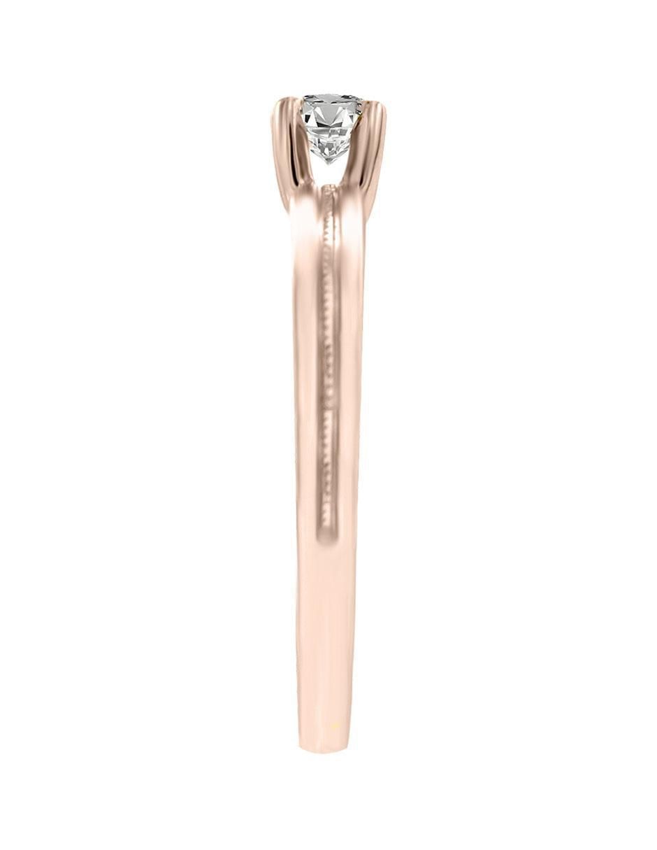 Solitario de oro 14 k Romina diamante 3