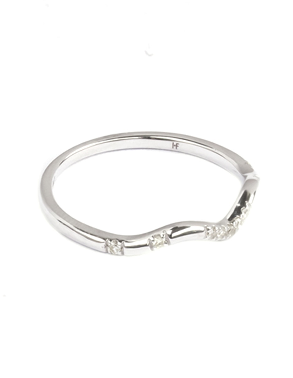 Anillo Acamas de oro blanco diamante brillante 2