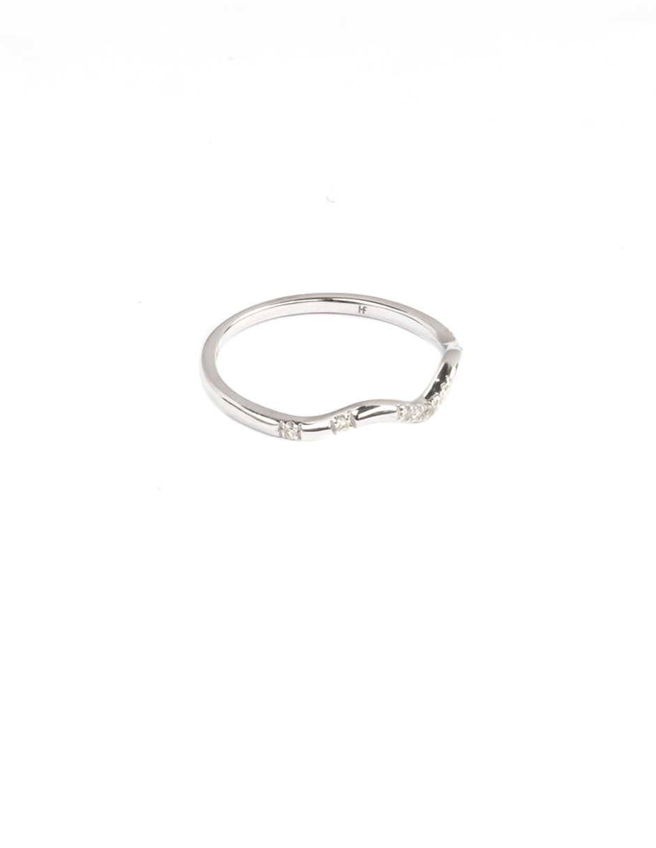 Anillo Acamas de oro blanco diamante brillante 3