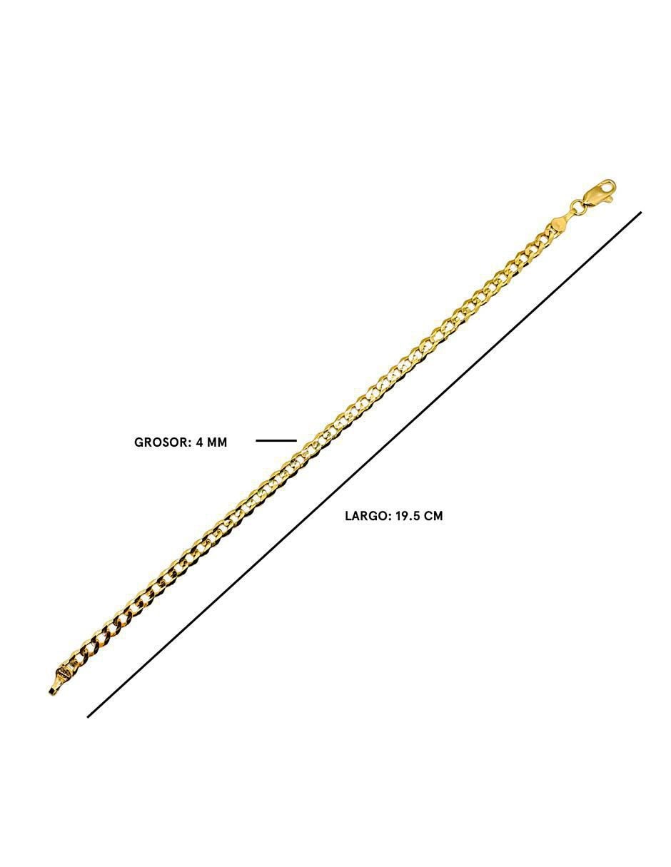 Pulsera de oro amarillo 10 K acabado pulido 4