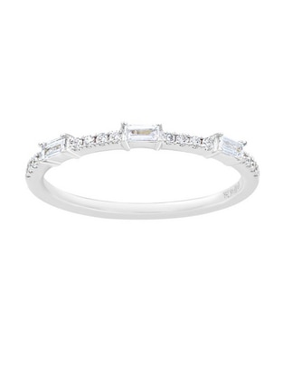 Anillo de compromiso de oro blanco 14 k diamante