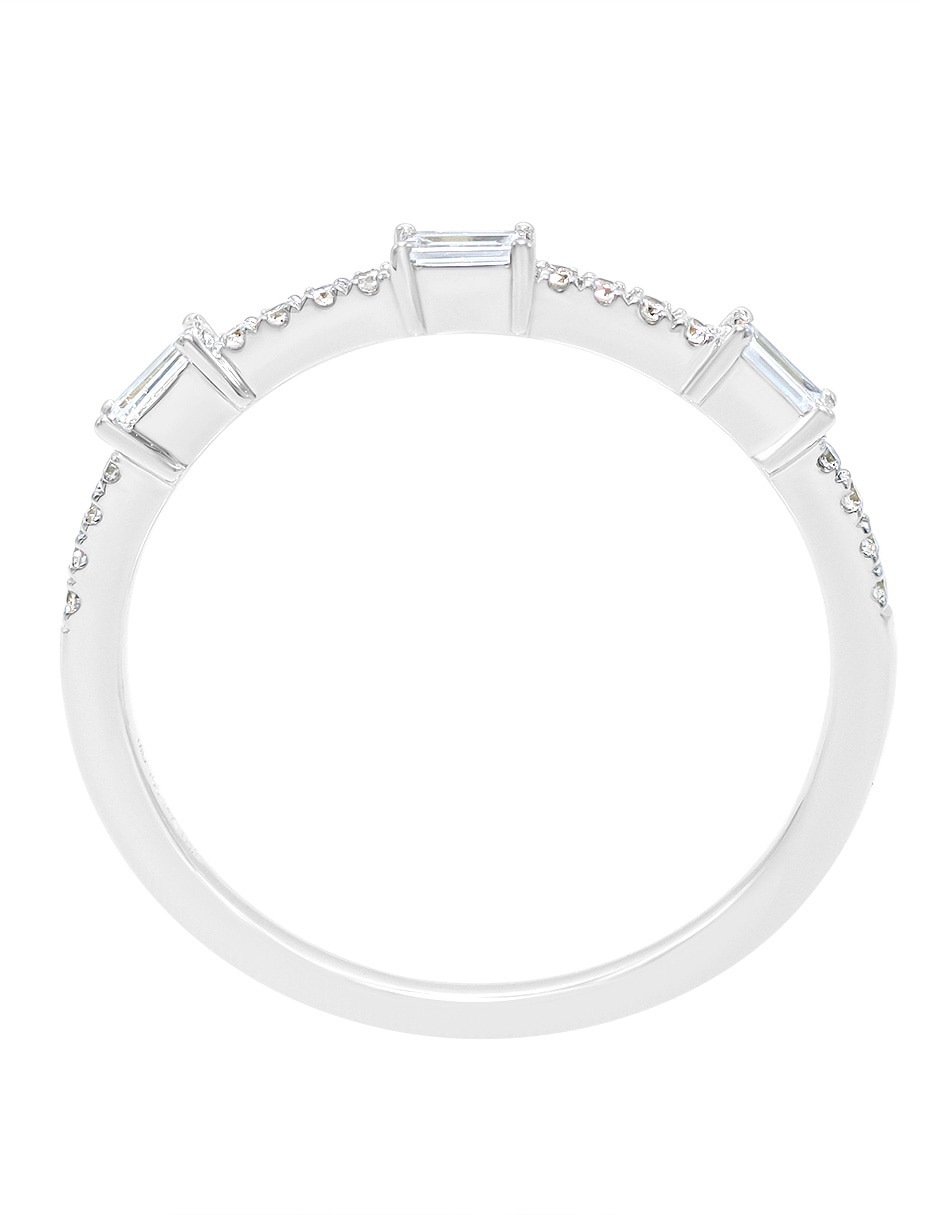 Anillo de compromiso de oro blanco 14 k diamante