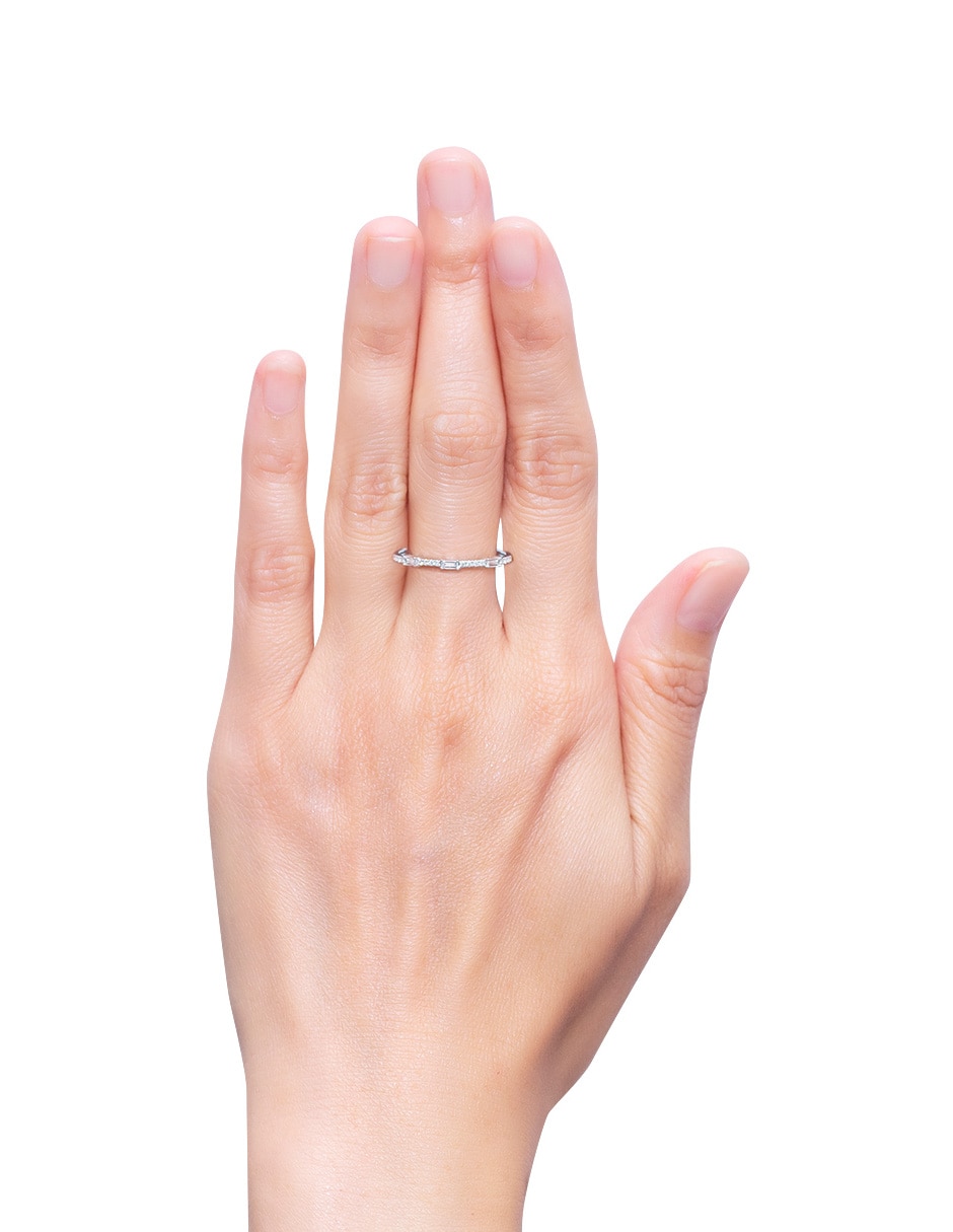 Anillo de compromiso de oro blanco 14 k diamante