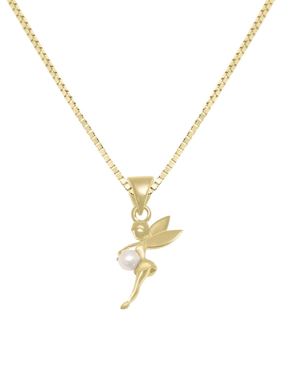 Collar de flor Fianelli Perly de oro amarillo 14 K