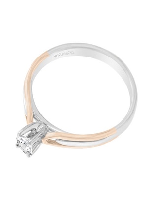 Solitario de oro blanco 14 k Fabianne diamante Solitario de oro blanco 14 k Fabianne diamante