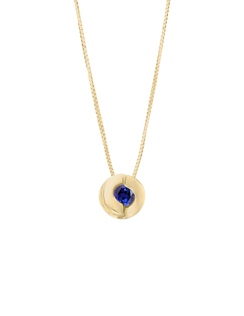 Colgante y dije Fascinare nuvole de oro amarillo 14 K zafiro 3