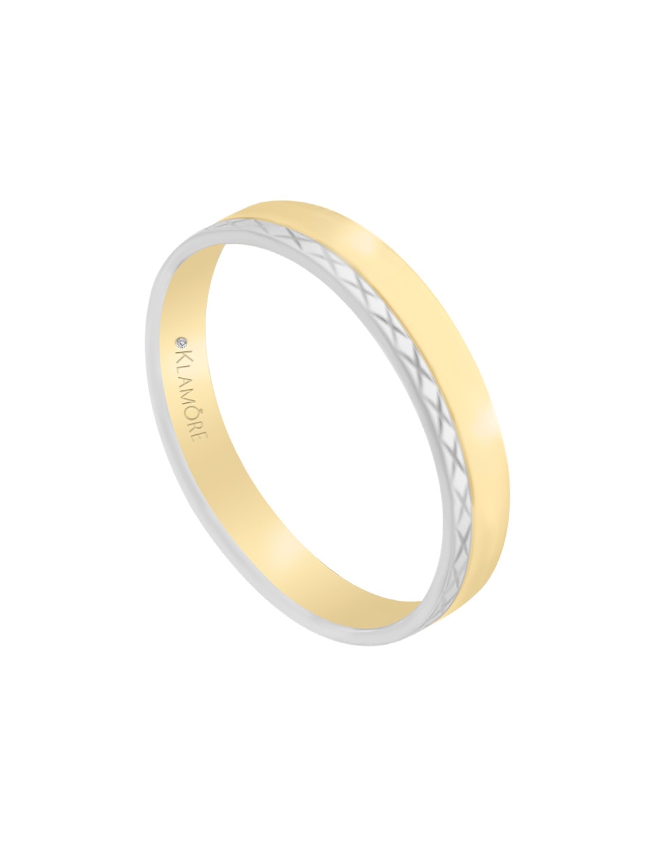 Argolla de oro amarillo 14 k Essenza Jess 3