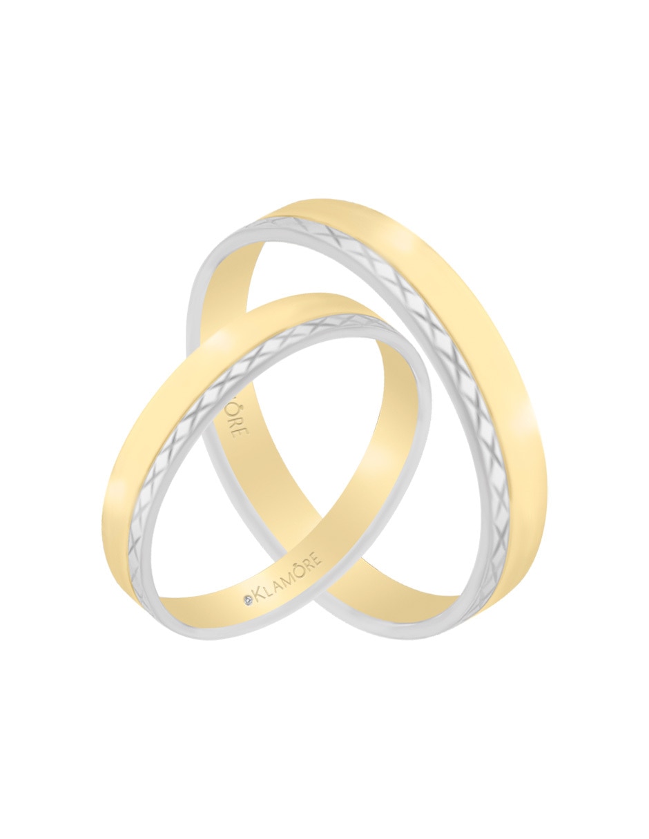 Argolla de oro amarillo 14 k Essenza Jess 4