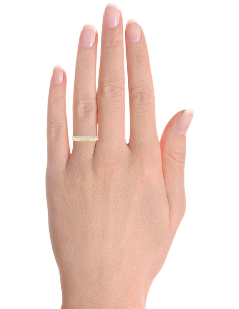 Argolla de oro amarillo 14 k Essenza Jess 5