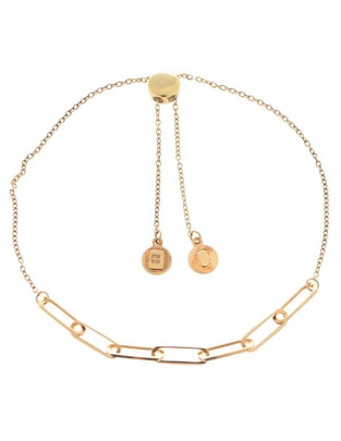 Pulsera de oro 14 K acabado liso Pulsera de oro 14 K acabado liso