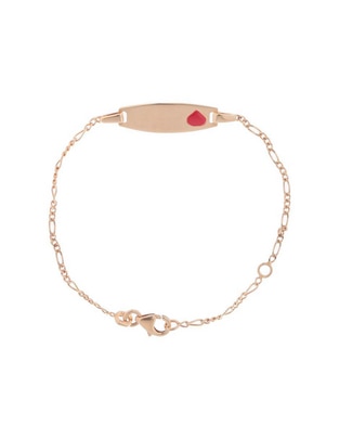 Pulsera de oro 14 K acabado liso