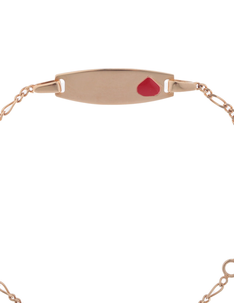 Pulsera de oro 14 K acabado liso 2
