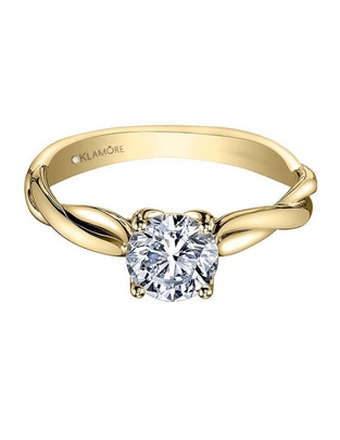 Solitario 14 k Aileen diamante
