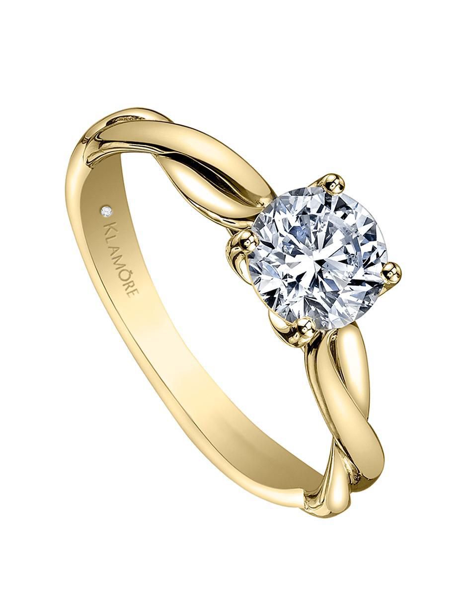 Solitario 14 k Aileen diamante 5