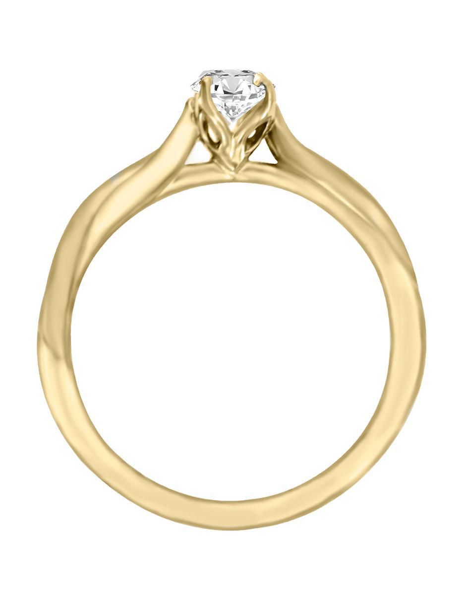 Solitario 14 k Aileen diamante 3