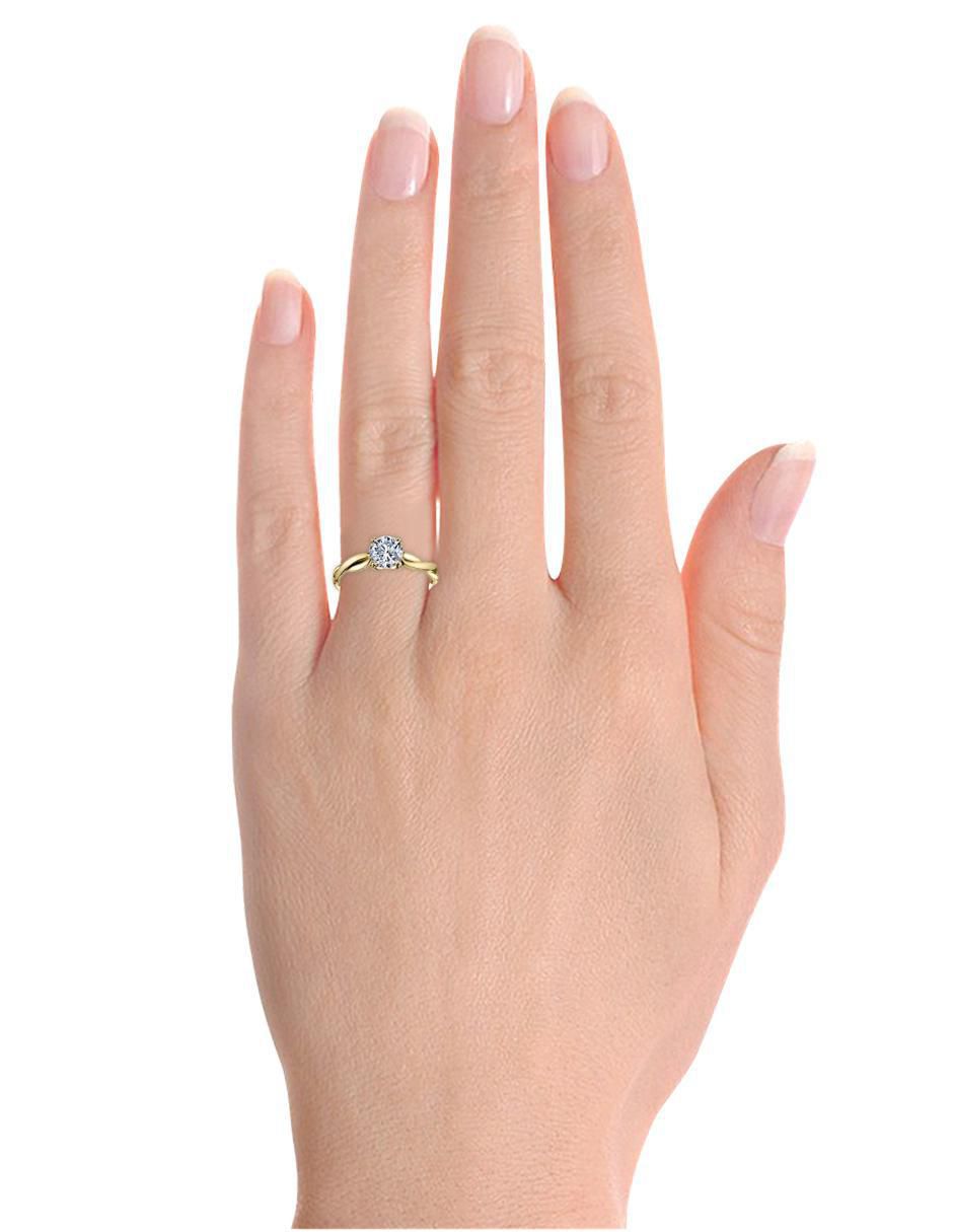 Solitario 14 k Aileen diamante 2