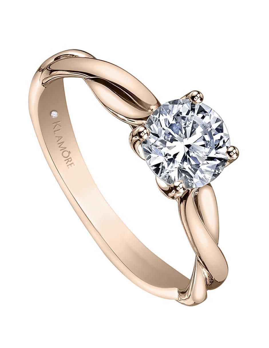 Solitario 14 k Aileen diamante 2