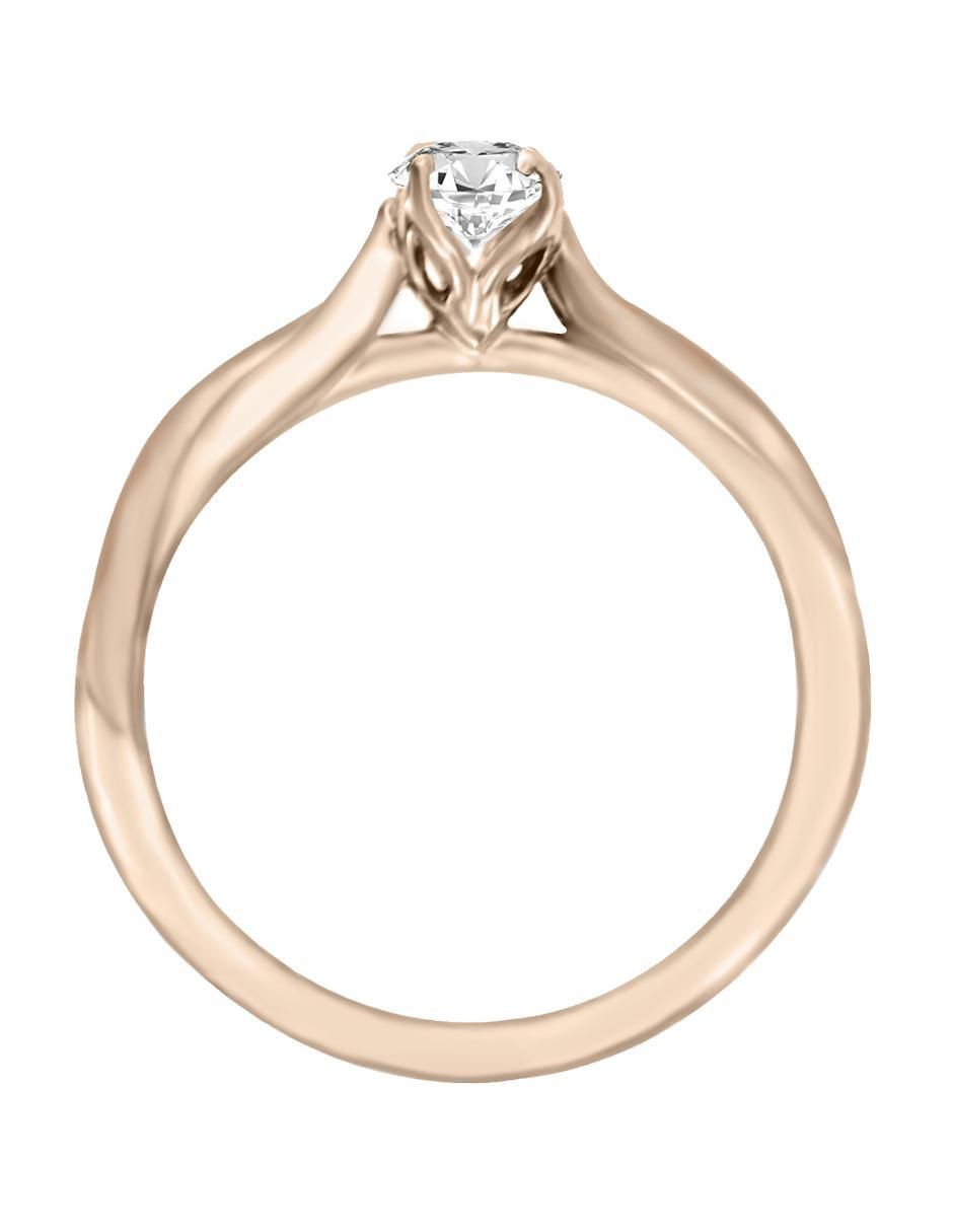 Solitario 14 k Aileen diamante 4