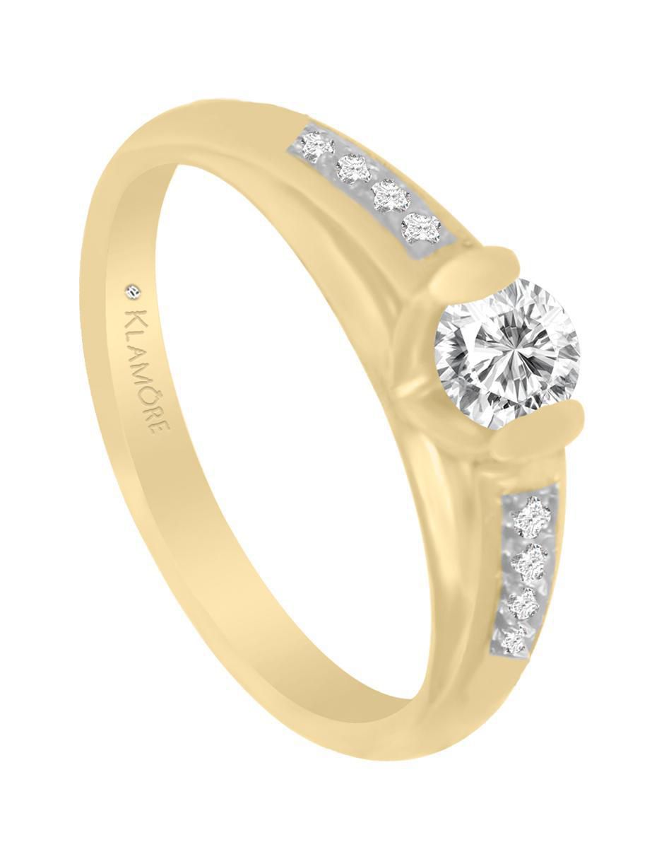 Solitario 14 k Karol diamante 5