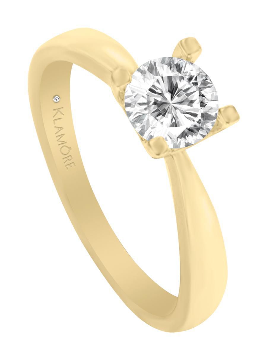 Solitario 14 k Hill diamante 5