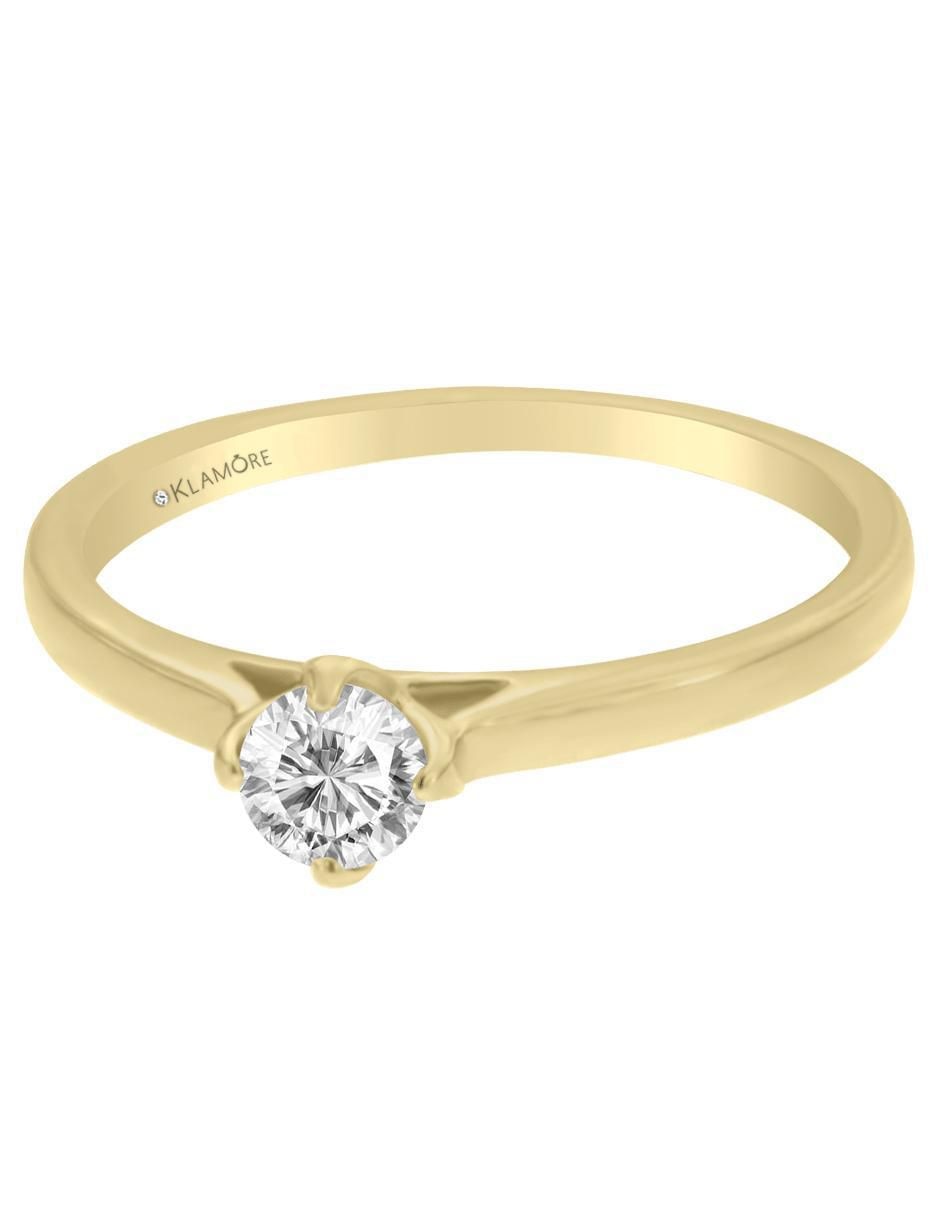 Solitario 14 k Fania diamante