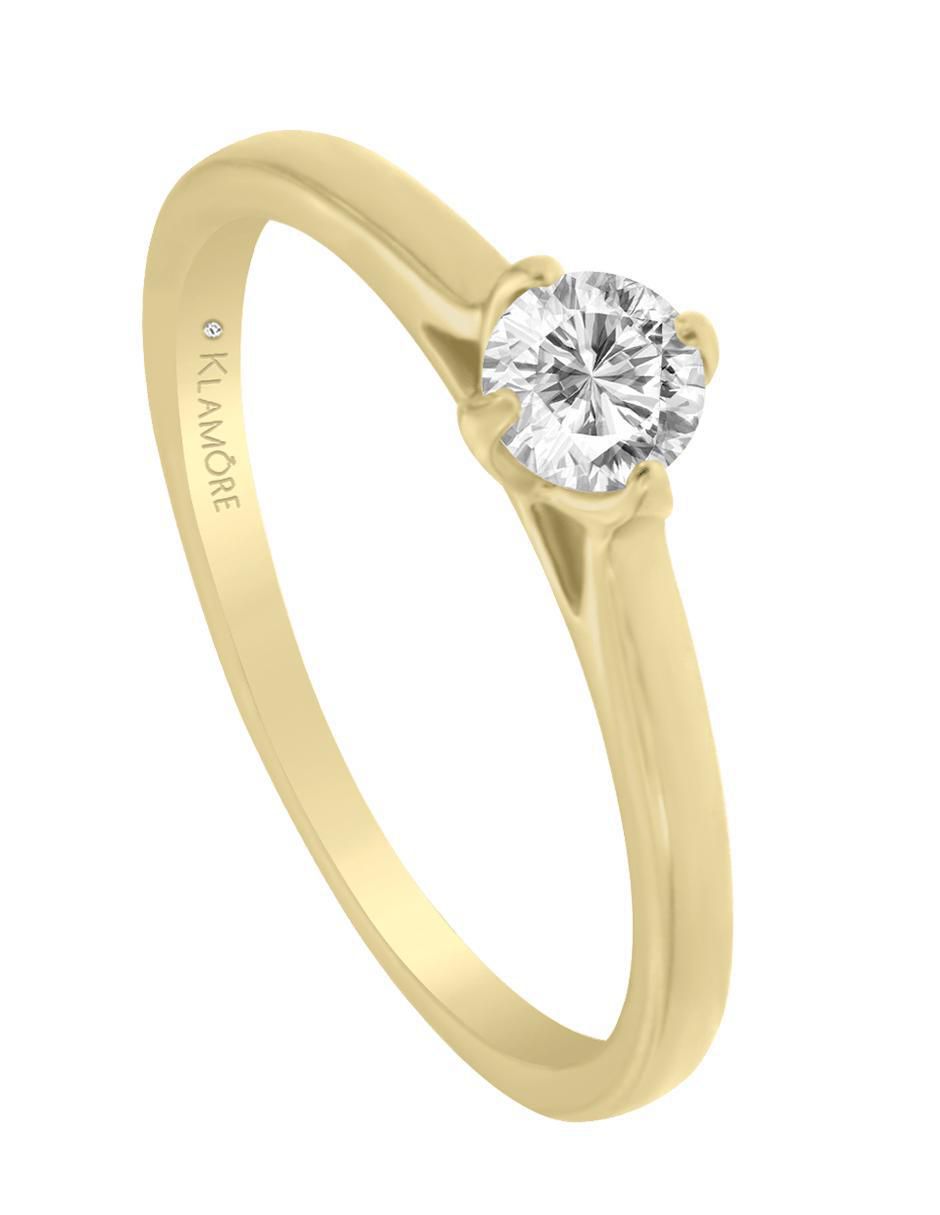 Solitario 14 k Fania diamante 5