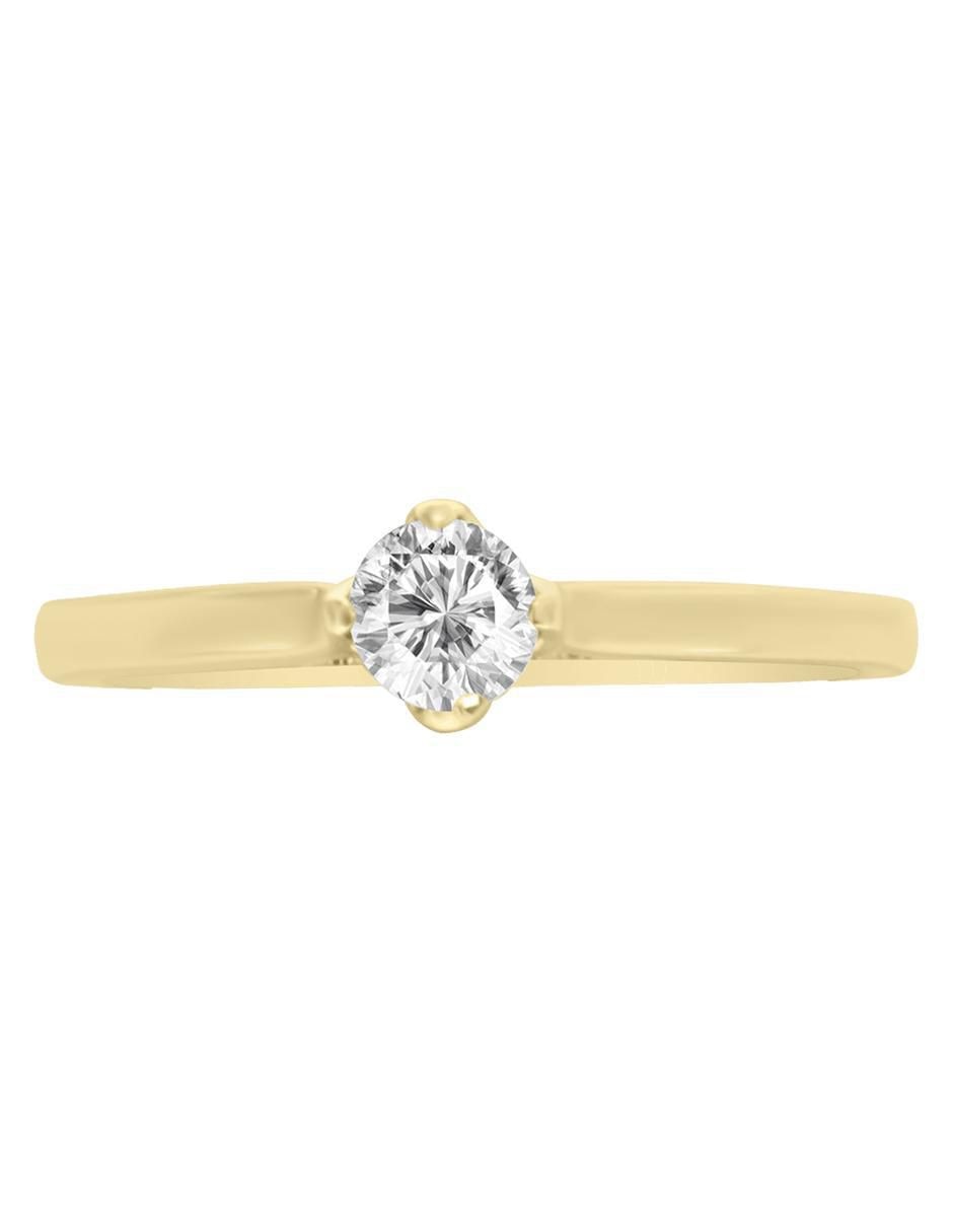 Solitario 14 k Fania diamante 2
