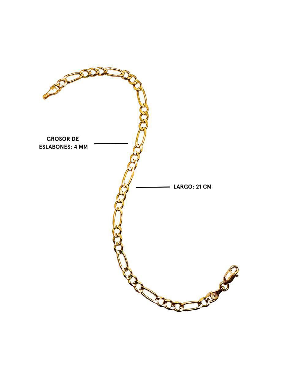 Pulsera de oro amarillo 10 K acabado pulido 3