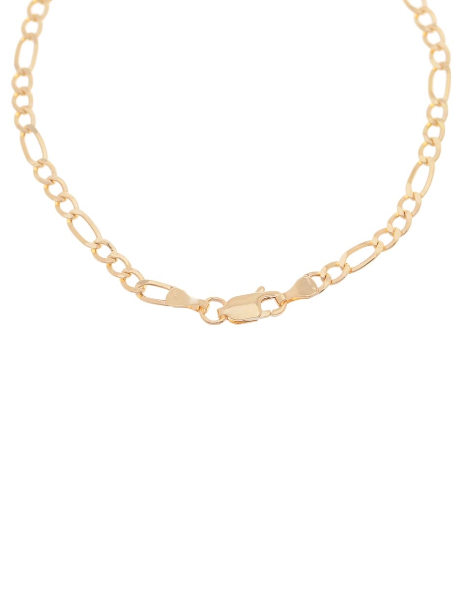 Pulsera de oro amarillo 14 K acabado liso 2