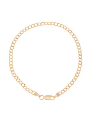 Pulsera de oro amarillo 14 K acabado pulido Pulsera de oro amarillo 14 K acabado pulido