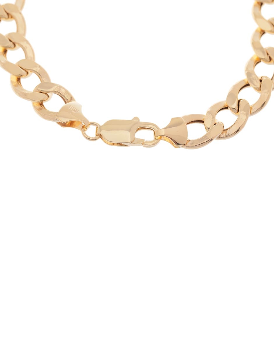Pulsera de oro amarillo 14 K acabado liso 2