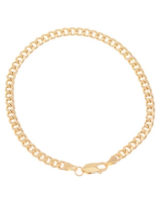 Pulsera de oro amarillo 14 K acabado brillante Pulsera de oro amarillo 14 K acabado brillante