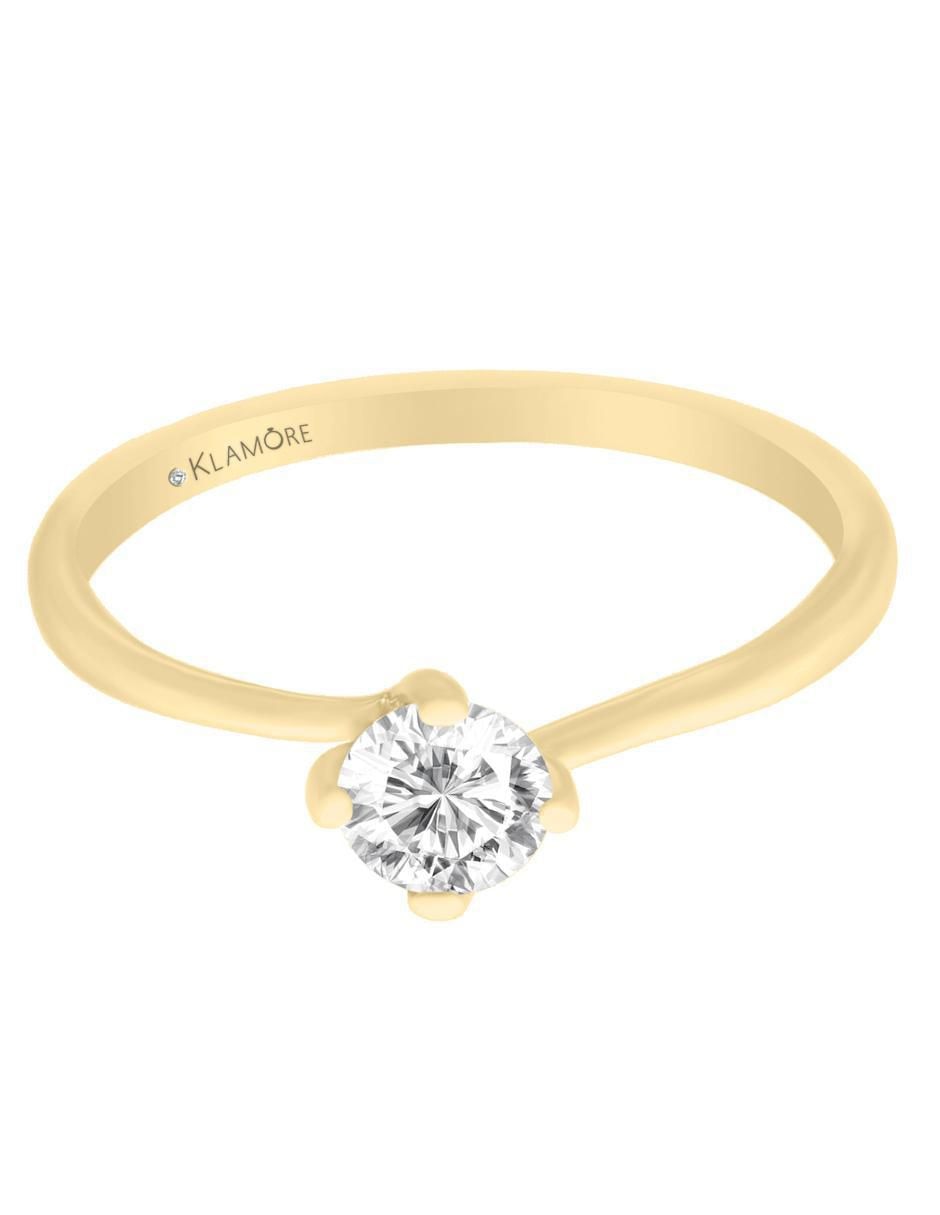 Solitario 14 k Rose diamante Solitario 14 k Rose diamante