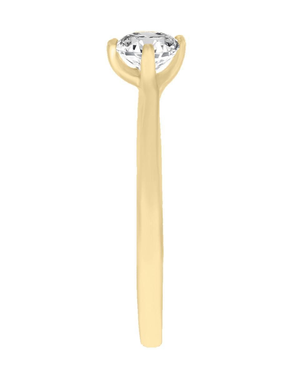Solitario 14 k Rose diamante 3