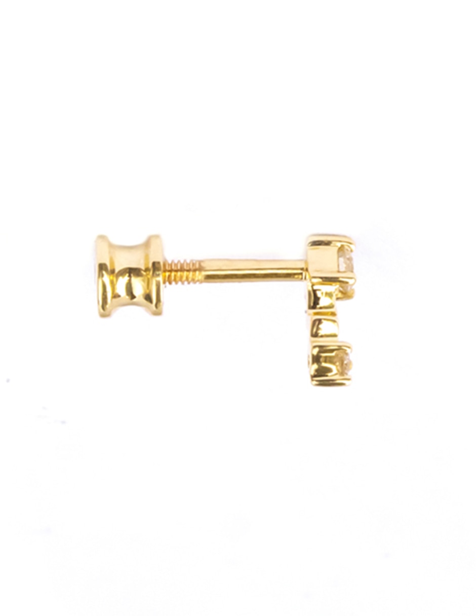 Piercing de oro amarillo 14 K con acabado espejo diamante 2
