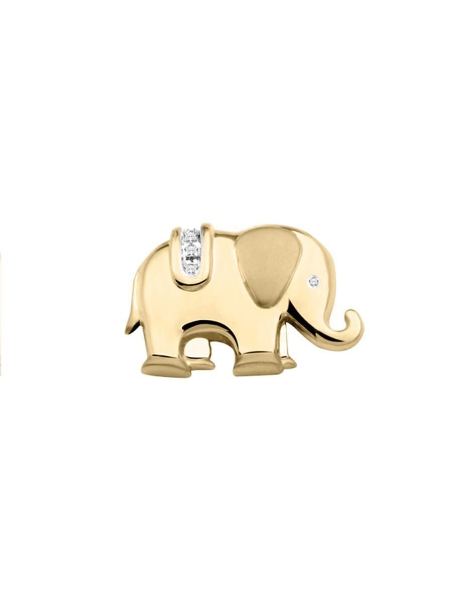 Aretes de oro amarillo 14 K con acabado brillante diamante 3
