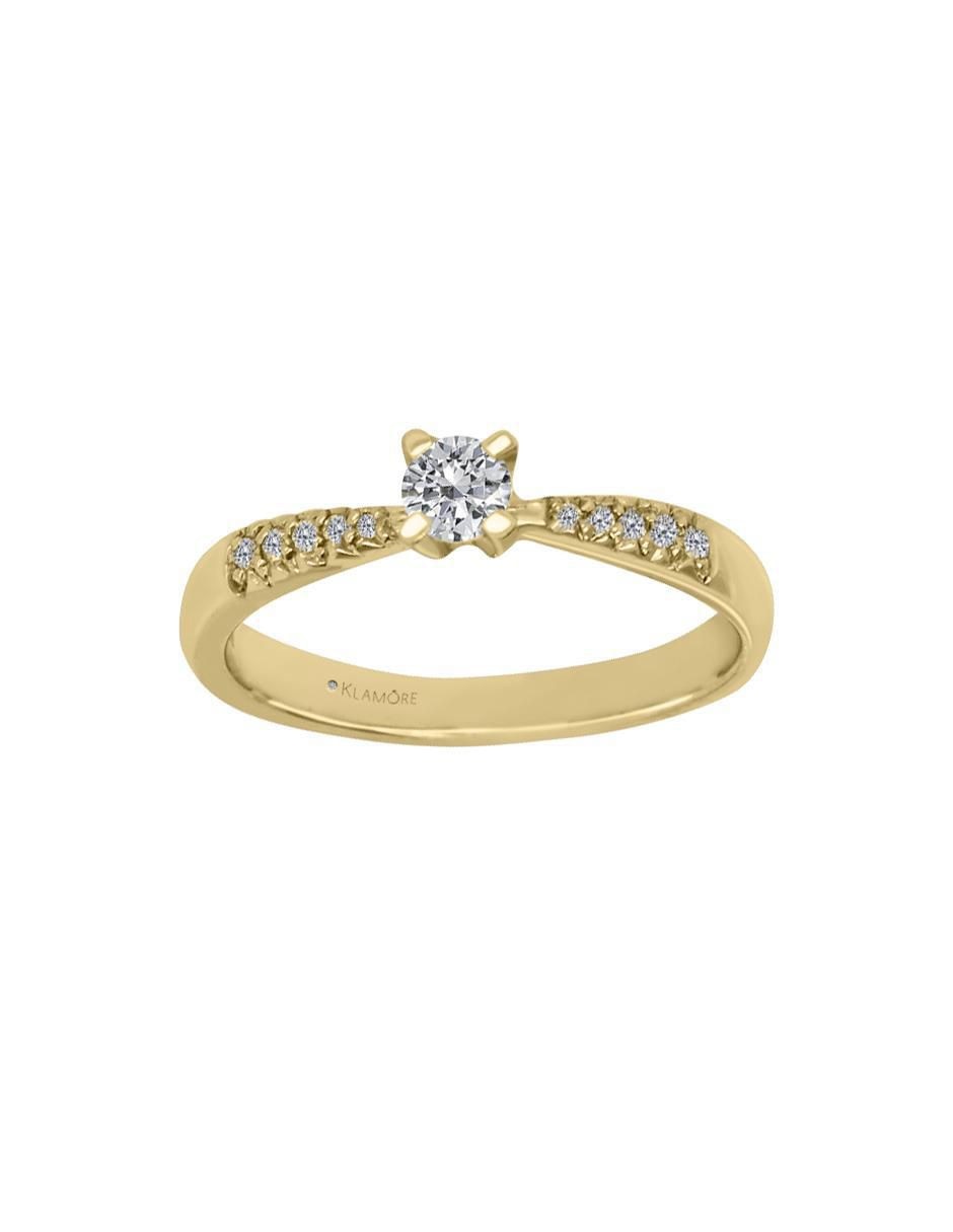 Solitario 14 k Miloro diamante Solitario 14 k Miloro diamante