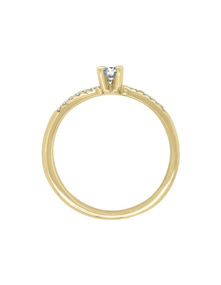Solitario 14 k Miloro diamante 4