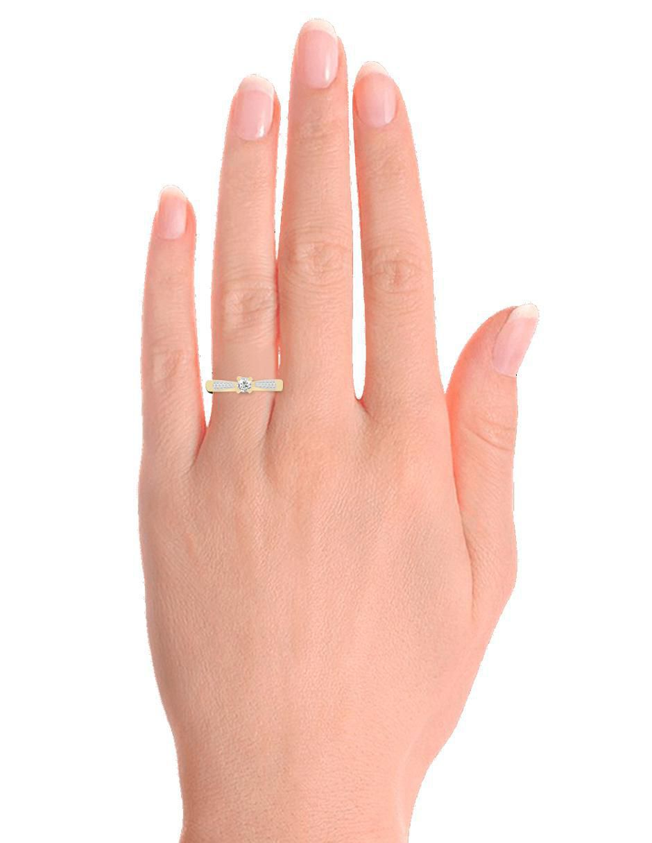 Solitario 14 k Miloro diamante 2