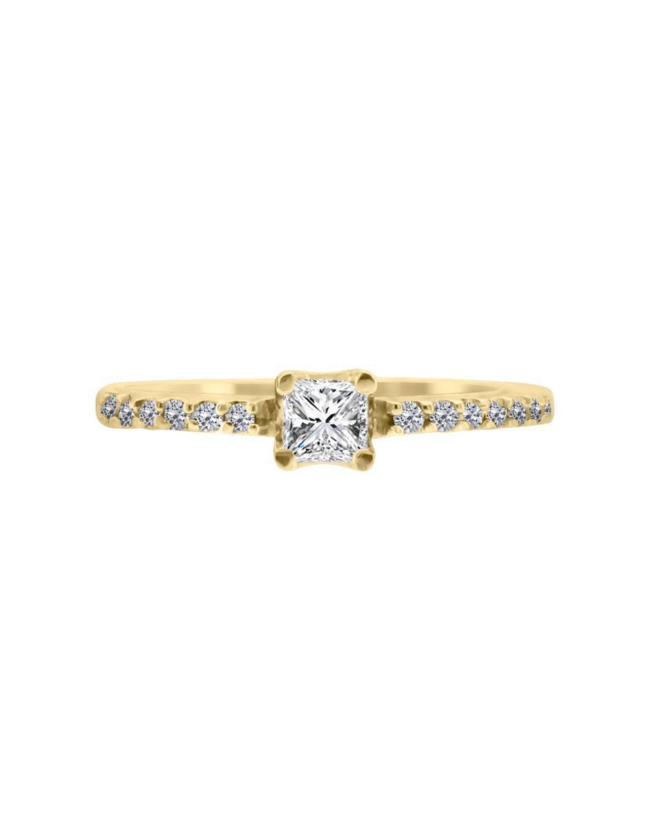 Solitario 14 k Cintillare diamante