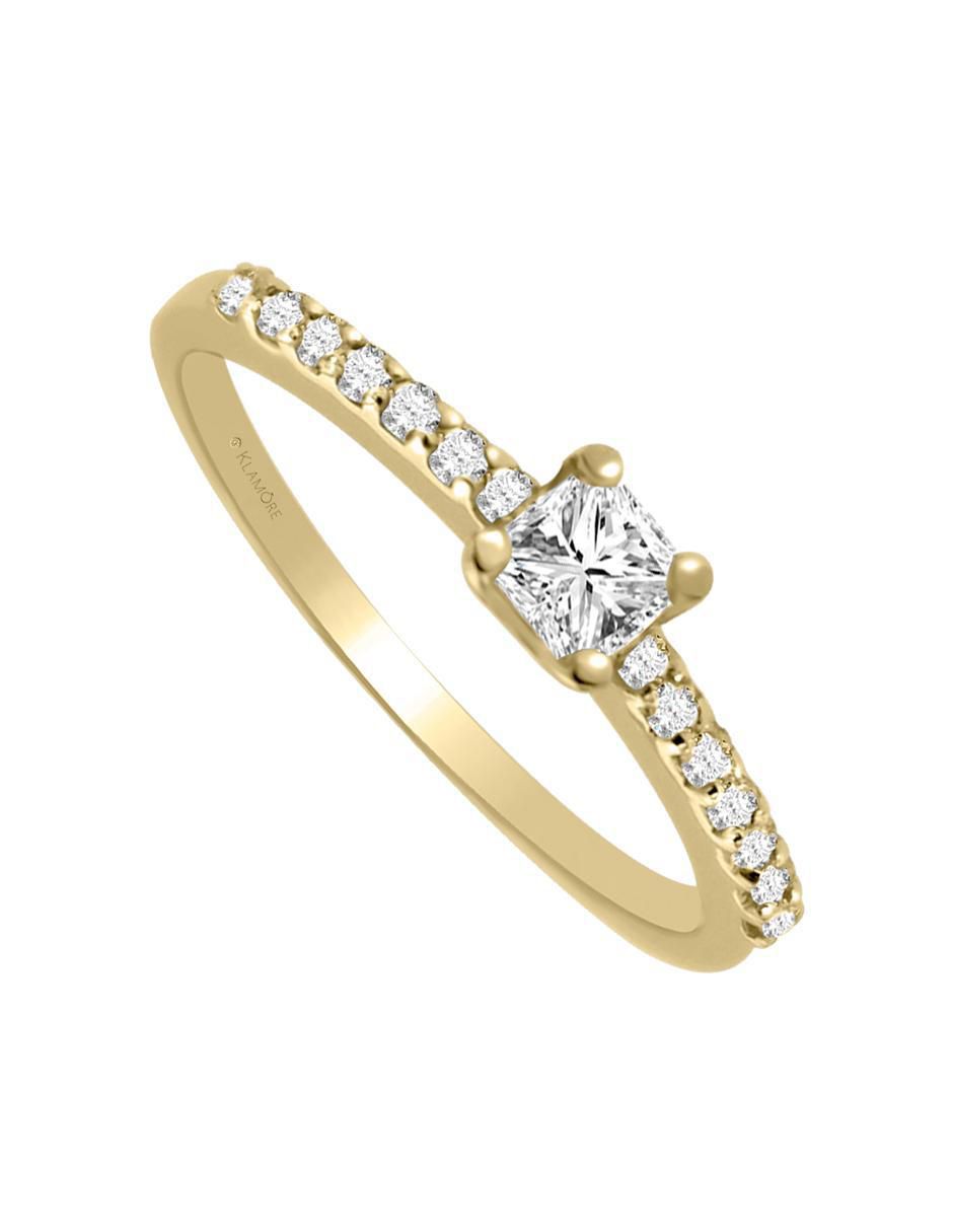 Solitario 14 k Cintillare diamante 4
