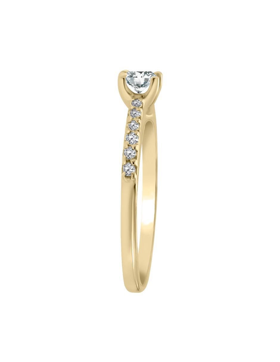 Solitario 14 k Cintillare diamante 2