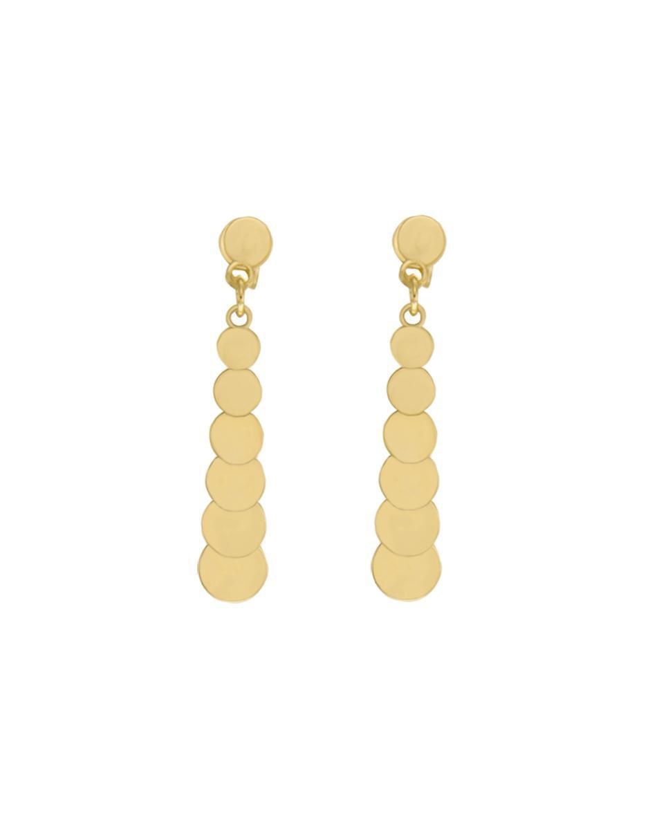 Aretes de oro amarillo 14 K con acabado brillante